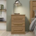 Ver imagem 2 de Kit 2 Mesas de Cabeceira Baião Amêndoa - Móveis Lopas