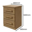 Ver imagem 4 de Kit 2 Mesas de Cabeceira Baião Amêndoa - Móveis Lopas