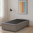 Ver mais imagens de Cama Solteiro Cinza Estrutura Reforçada Baú Embutido Quarto Pistão a Gás