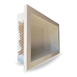 Nicho Porcelanato com Borda Dupla em Porcelanato Branco 60x32cm - 2