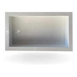 Nicho Porcelanato com Borda Dupla em Porcelanato Branco 60x32cm - 1