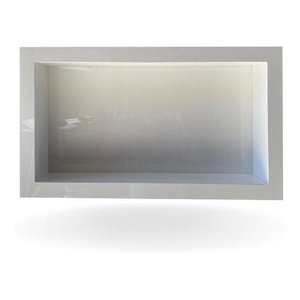 Nicho Porcelanato com Borda Dupla em Porcelanato Branco 60x32cm