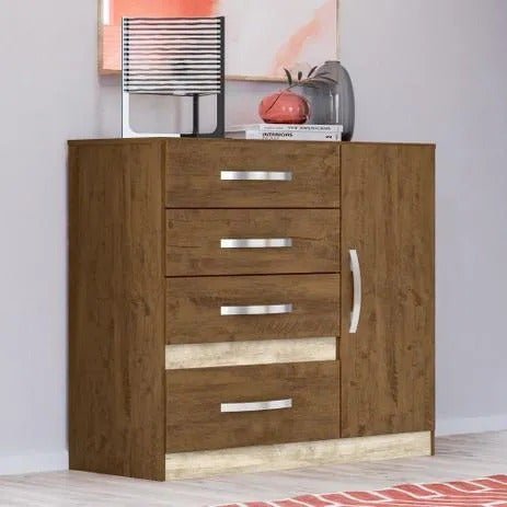 Cômoda Sapateira Venus Moval Castanho Wood/Avelã Flex - 1