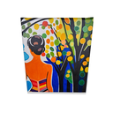 Ver imagem 6 de Mini Quadro Garota sob Árvore Colorida Pintado a Mão 30x25cm