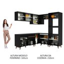 Ver imagem 6 de Armário de Cozinha Completa de Canto 402cm Preto Reims Madesa 01