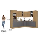 Ver imagem 4 de Cozinha Completa 13 Peças com Espaços para Micro-ondas e Tampos Slim Luciane Móveis