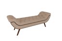 Ver imagem 2 de Puff Recamier Decorativo Tamanho Casal com Tachas 140 cm Santorini P05 Veludo Bege - Lyam Decor