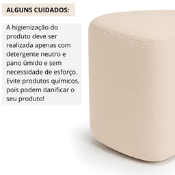 Puff Triangulo Trevi Decorativo Organico Tecido em Boucle - 5