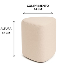 Puff Triangulo Trevi Decorativo Organico Tecido em Boucle - 3
