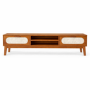 Ver imagem 4 de Rack Santorini 180cm com Pé Madeira Maciça C/ Amplas Gavetas:naturalle