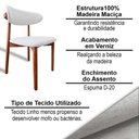 Ver mais imagens de Cadeira de Madeira para Sala de Jantar Mariana Linho Cru