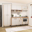 Ver imagem 2 de Paneleiro Torino 700x2200x300 mm 4 Pta Marrom/Mel/Off White