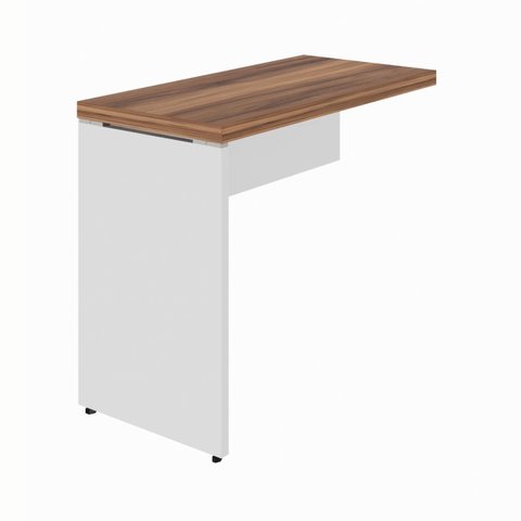Mesa Auxiliar Simples com Pé Painel 0,90x0,45m Nogal Sevilha/Champanhe