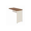 Ver imagem 2 de Mesa Auxiliar Simples com Pé Painel 0,90x0,45m Nogal Sevilha/Champanhe