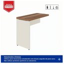 Ver imagem 4 de Mesa Auxiliar Simples com Pé Painel 0,90x0,45m Nogal Sevilha/Champanhe