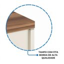 Ver imagem 6 de Mesa Auxiliar Simples com Pé Painel 0,90x0,45m Nogal Sevilha/Champanhe