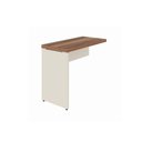 Ver imagem 3 de Mesa Auxiliar Simples com Pé Painel 0,90x0,45m Nogal Sevilha/Champanhe