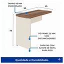 Ver imagem 7 de Mesa Auxiliar Simples com Pé Painel 0,90x0,45m Nogal Sevilha/Champanhe