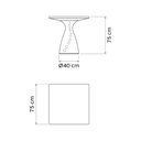 Ver imagem 2 de Mesa de Jantar Quadrada Flut 1 Lugar Tampo Plastico 75cm Grafite Polietileno Tramontina
