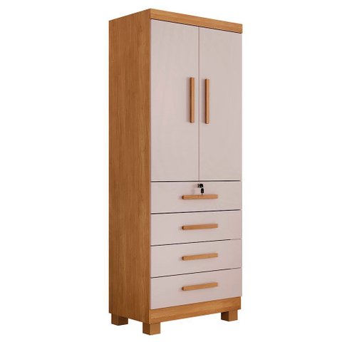 Guarda Roupa New Maia 2 Portas 4 Gavetas Benetil:cinamomo/off