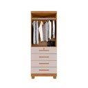 Ver imagem 4 de Guarda Roupa New Maia 2 Portas 4 Gavetas Benetil:cinamomo/off