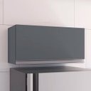 Ver imagem 2 de Armário Aéreo Geladeira Andréia 1 Porta 60 Cm Cinza Fosco Ajl Móveis