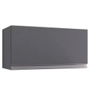 Ver imagem 1 de Armário Aéreo Geladeira Andréia 1 Porta 60 Cm Cinza Fosco Ajl Móveis