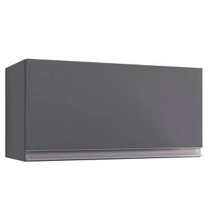 Armário Aéreo Geladeira Andréia 1 Porta 60 Cm Cinza Fosco Ajl Móveis