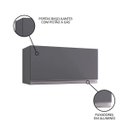 Ver imagem 3 de Armário Aéreo Geladeira Andréia 1 Porta 60 Cm Cinza Fosco Ajl Móveis