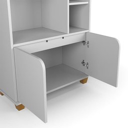 Livreiro Taurus Sala Escritório com 2 Portas e Nichos Branco - 3