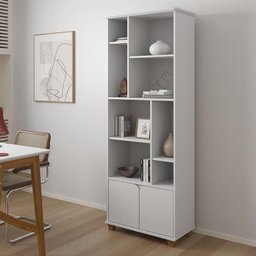 Livreiro Taurus Sala Escritório com 2 Portas e Nichos Branco - 2
