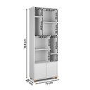 Ver imagem 4 de Livreiro Taurus Sala Escritório com 2 Portas e Nichos Branco