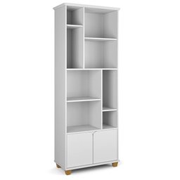 Livreiro Taurus Sala Escritório com 2 Portas e Nichos Branco - 1