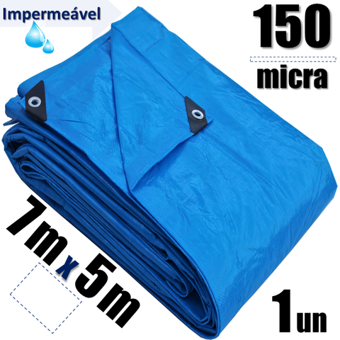 Lona Carreteiro Azul 150 Micras - 7x5m - Construmarcas