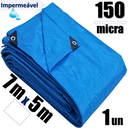 Ver imagem 1 de Lona Carreteiro Azul 150 Micras - 7x5m - Construmarcas