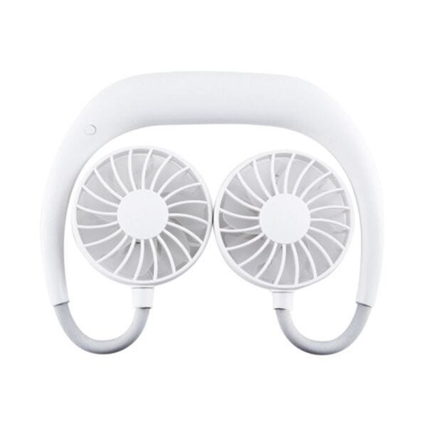 Ventilador USB Bateria Lazer Esportes Mini Portátil Pendurar Branco Pescoço - 6