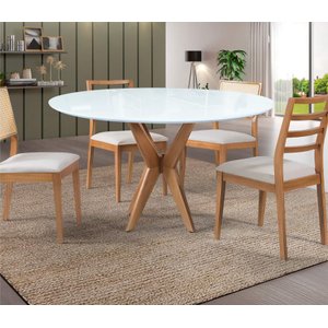 Mesas de Jantar Pandora Casa MAD Mesa Cone Branco 1,10m