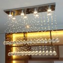 Ver imagem 4 de Luminária Plafon Teto Retangular Luxuoso para Sala de Jantar:80cm/bivolt