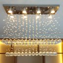 Ver imagem 5 de Luminária Plafon Teto Retangular Luxuoso para Sala de Jantar:80cm/bivolt