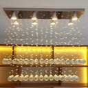 Ver imagem 3 de Luminária Plafon Teto Retangular Luxuoso para Sala de Jantar:80cm/bivolt