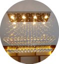 Ver imagem 1 de Luminária Plafon Teto Retangular Luxuoso para Sala de Jantar:80cm/bivolt
