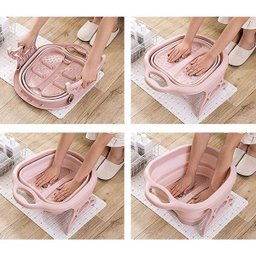 banheira spa relaxamento Bacia Massageador Para Pés pedicure Portátil dobravel massagem banho - 5