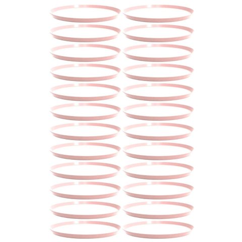 Kit 24 Bandejas Redonda Rosa Himalaia 28cm Servir Bar Restaurante Bubble Crippa