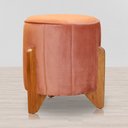 Ver imagem 3 de Poltrona Balanço c/ Puff Melinda Veludo Terracota