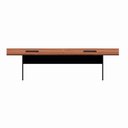 Ver imagem 4 de Mesa de Reunião Bipartida 300x90cm em MDF Nogal/Preto Corporate