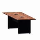 Ver imagem 5 de Mesa de Reunião Bipartida 300x90cm em MDF Nogal/Preto Corporate