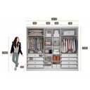 Ver imagem 2 de Guarda Roupa Casal Londres 3 Portas 8 Gavetas Neve com Nicho – Novo Horizonte