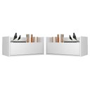 Ver imagem 1 de Kit com 2 Mesas de Cabeceira 60cm Suspensa Multimóveis V3632 Branca