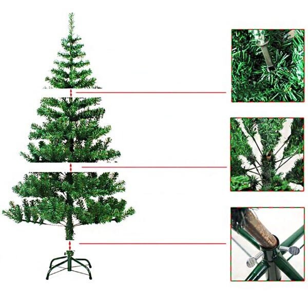 Arvore de Natal Pinheiro Natalino Enfeite Decoraçao Natalina 1 metro e 50cm 320 Galhos - 5
