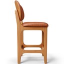 Ver imagem 6 de Banqueta Baixa Bar Cozinha Sala Jantar Fixa Betta L02 Imbuia Couríssimo Camel - Lyam Decor Banqueta